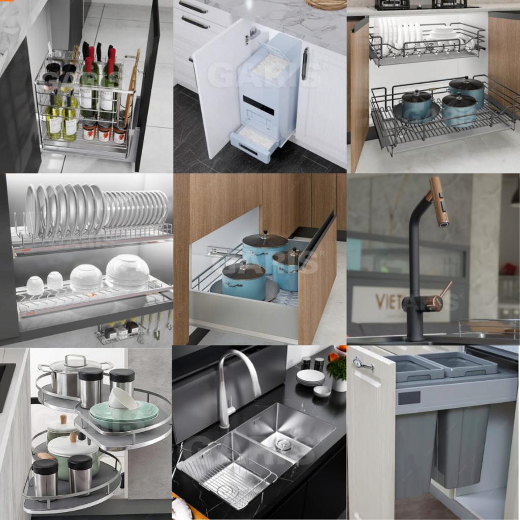 Khu vực trưng bày các thiết bị bếp từ nhiều thương hiệu khác nhau.