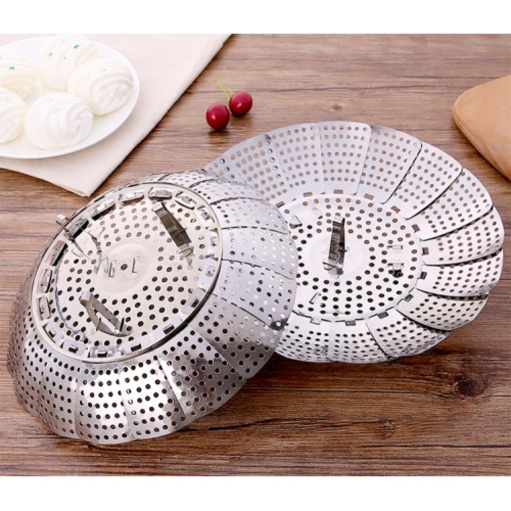 Bản vẽ kỹ thuật của một đĩa hấp inox công nghiệp, chỉ rõ các thông số quan trọng như đường kính, độ dày, kích thước lỗ.