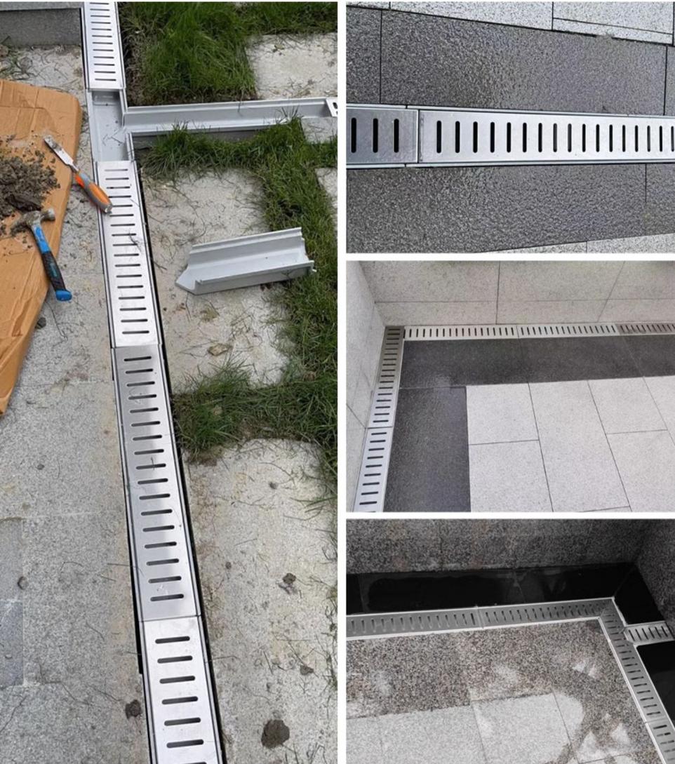 Sản phẩm phễu thoát sàn thương hiệu INAX bên cạnh sản phẩm máng thoát sàn gia công theo yêu cầu.