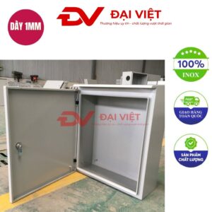 Vỏ tủ điện inox ngoài trời cửa 2 lớp 300x250x150mm