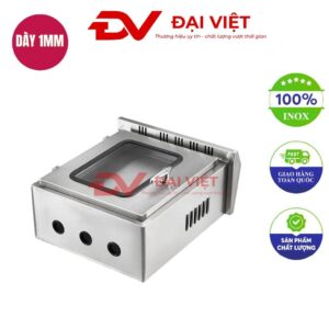 Vỏ tủ điện inox ngoài trời cửa 2 lớp 500x400x250mm