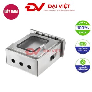 Vỏ tủ điện inox ngoài trời cửa 2 lớp 800x600x300mm