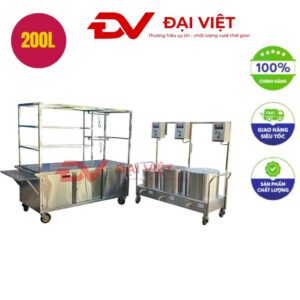 Xe bán hủ tiếu phở 200L thanh nhiệt (điện rời)