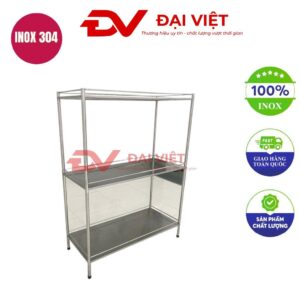 xe đẩy 3 tầng inox 6100x3100x2000mm