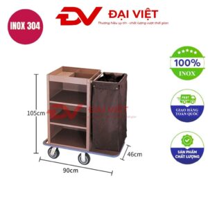 Xe đẩy dọn phòng 900x460x105mm