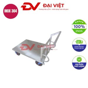 xe đẩy hàng inox 4 bánh 150kg