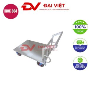 Xe đẩy hàng inox 4 bánh 200kg