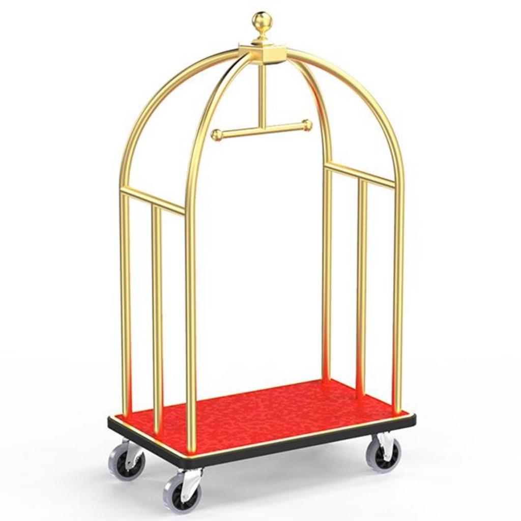 Hình ảnh thực tế Xe đẩy hành lý khách sạn HTGHXL17 sản xuất bởi Cơ Khí Đại Việt, thể hiện thiết kế hiện đại và vật liệu cao cấp.