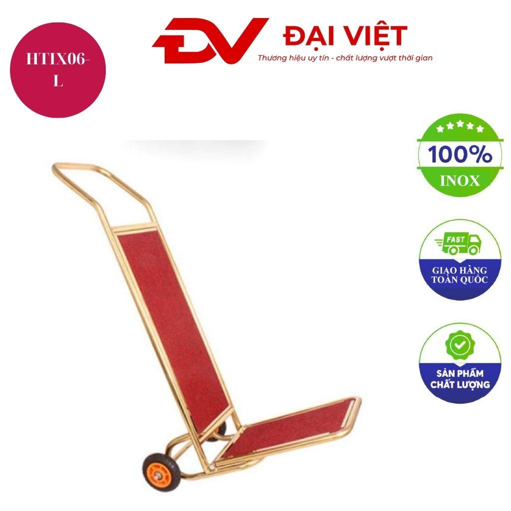 Xe đẩy hành lý khách sạn inox vàng HTIX06-L