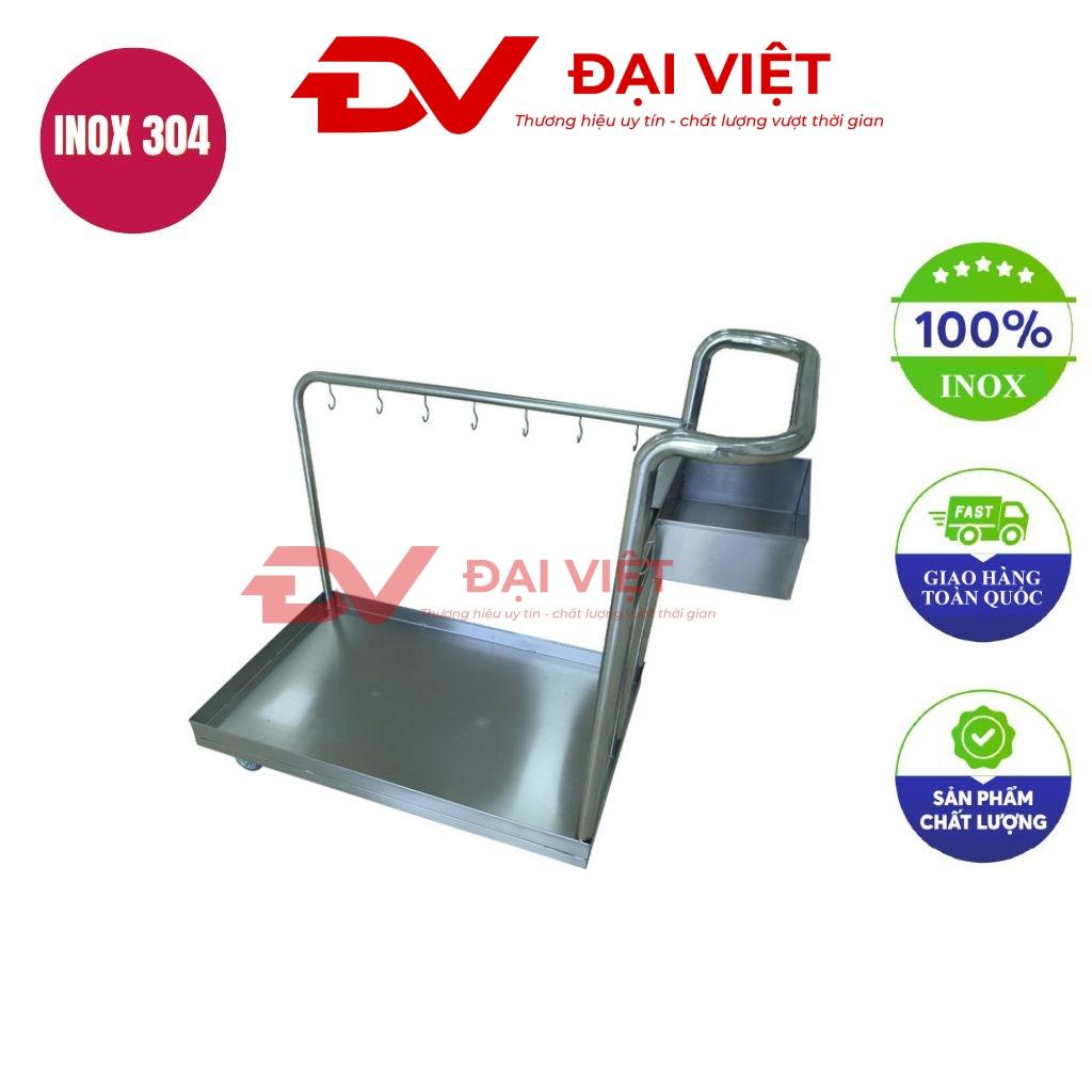 xe đẩy inox 1 tầng 900x570x950mm