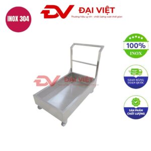 xe đẩy inox 1 tầng 995x590x850mm