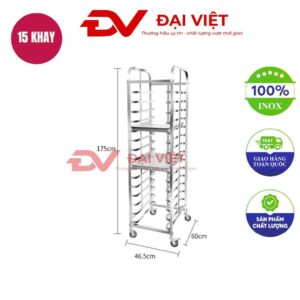xe đẩy khay nướng bánh 15 tầng 1 hàng