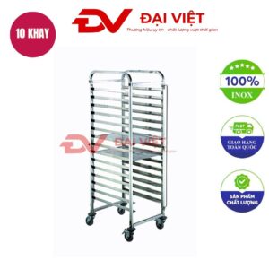 xe đẩy khay nướng bánh 10 tầng 2 hàng