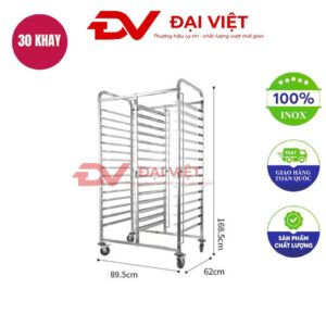 xe đẩy khay nướng bánh 30 tầng 1 hàng