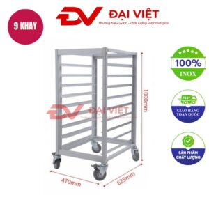 xe đẩy khay nướng bánh 9 tầng 1 hàng