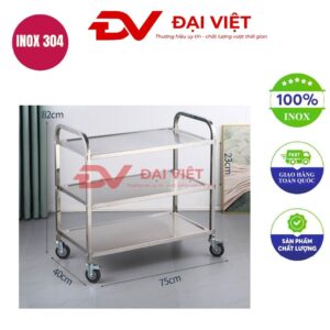 Xe đẩy thức ăn nhà hàng 950x490x930mm