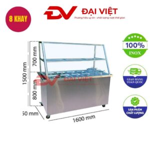 Xe giữ nóng thức ăn 8 khay