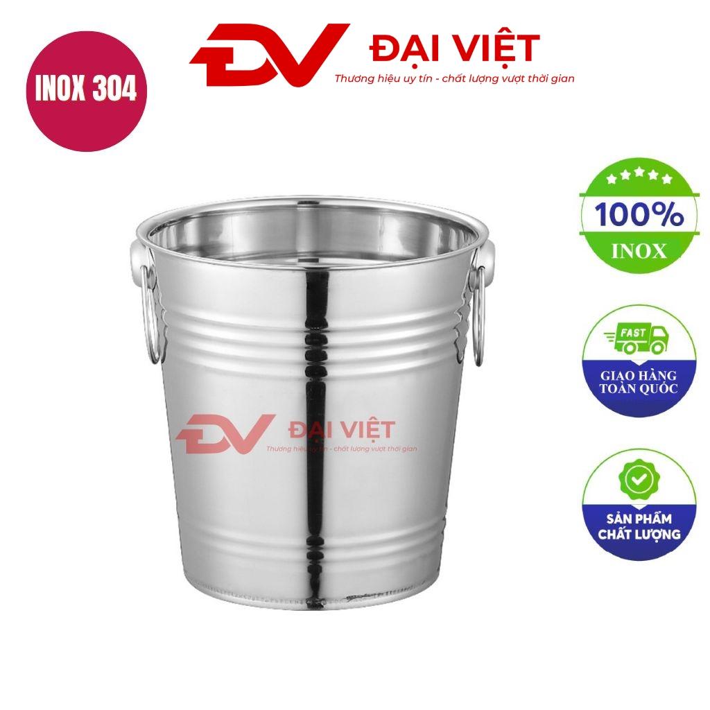 xô inox ướp rượu 5l 2 quai 20x20cm
