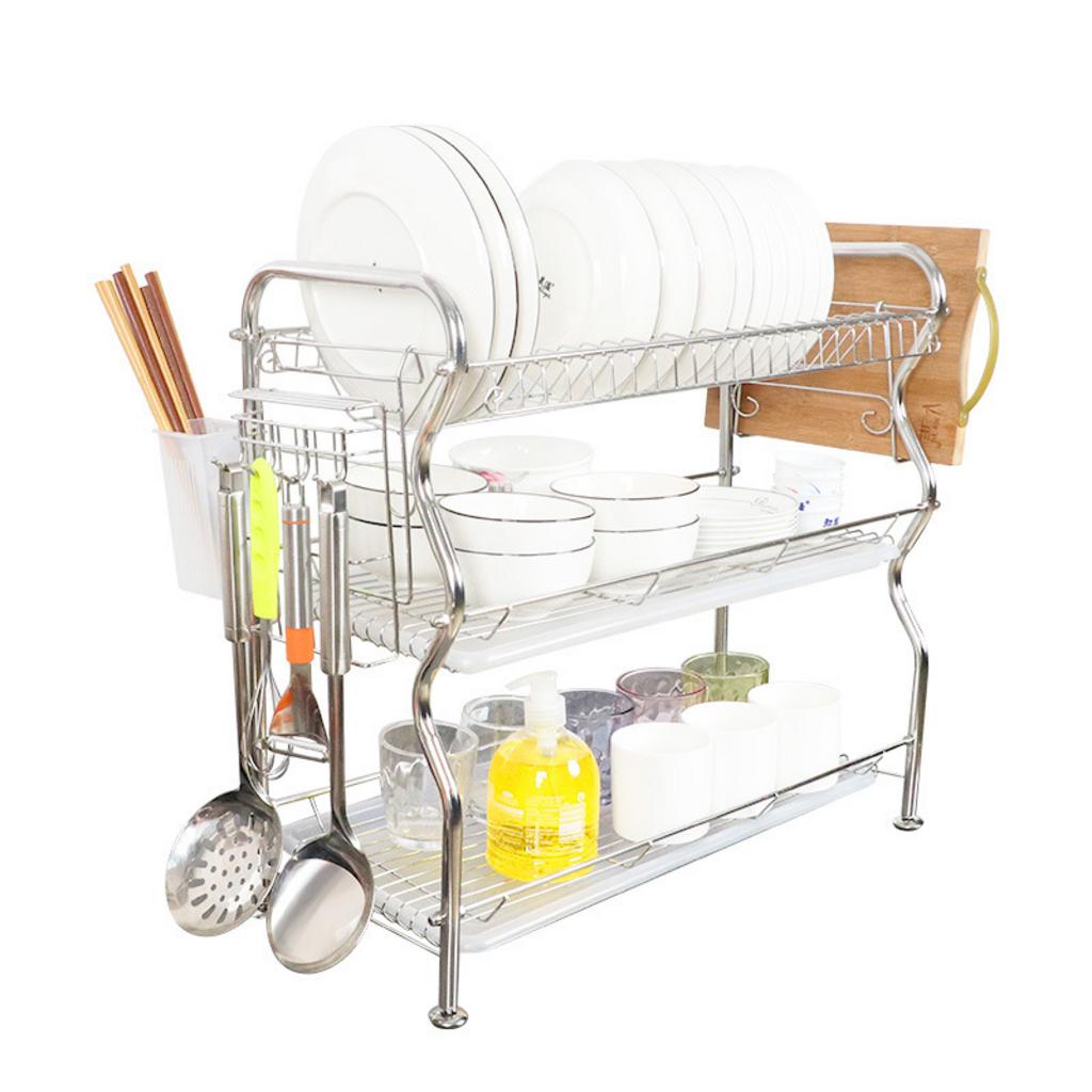 Bản vẽ 3D mô phỏng hệ thống kệ inox được thiết kế riêng cho một nhà bếp.