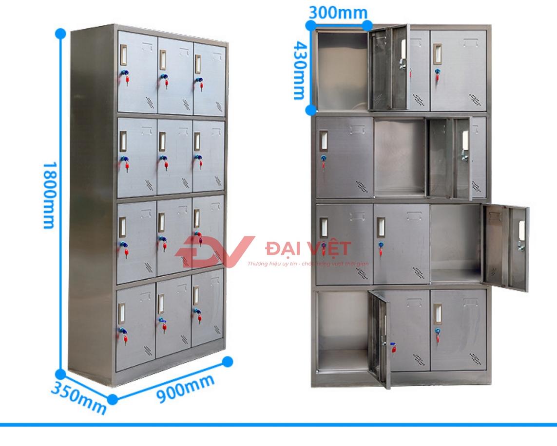 Mỗi cánh có khóa riêng; chân cao su chống trượt.