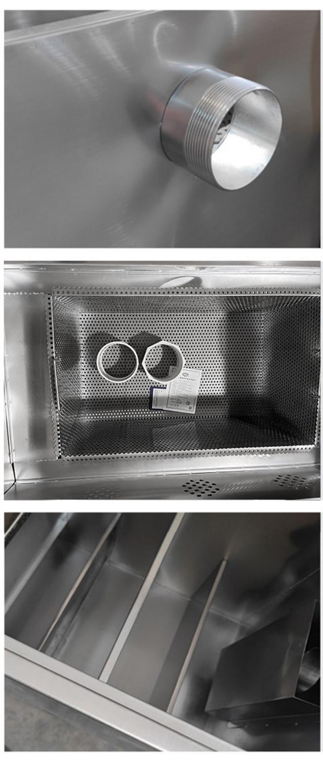 Nguyên lý tách mỡ bằng trọng lực trong bể nhiều ngăn.