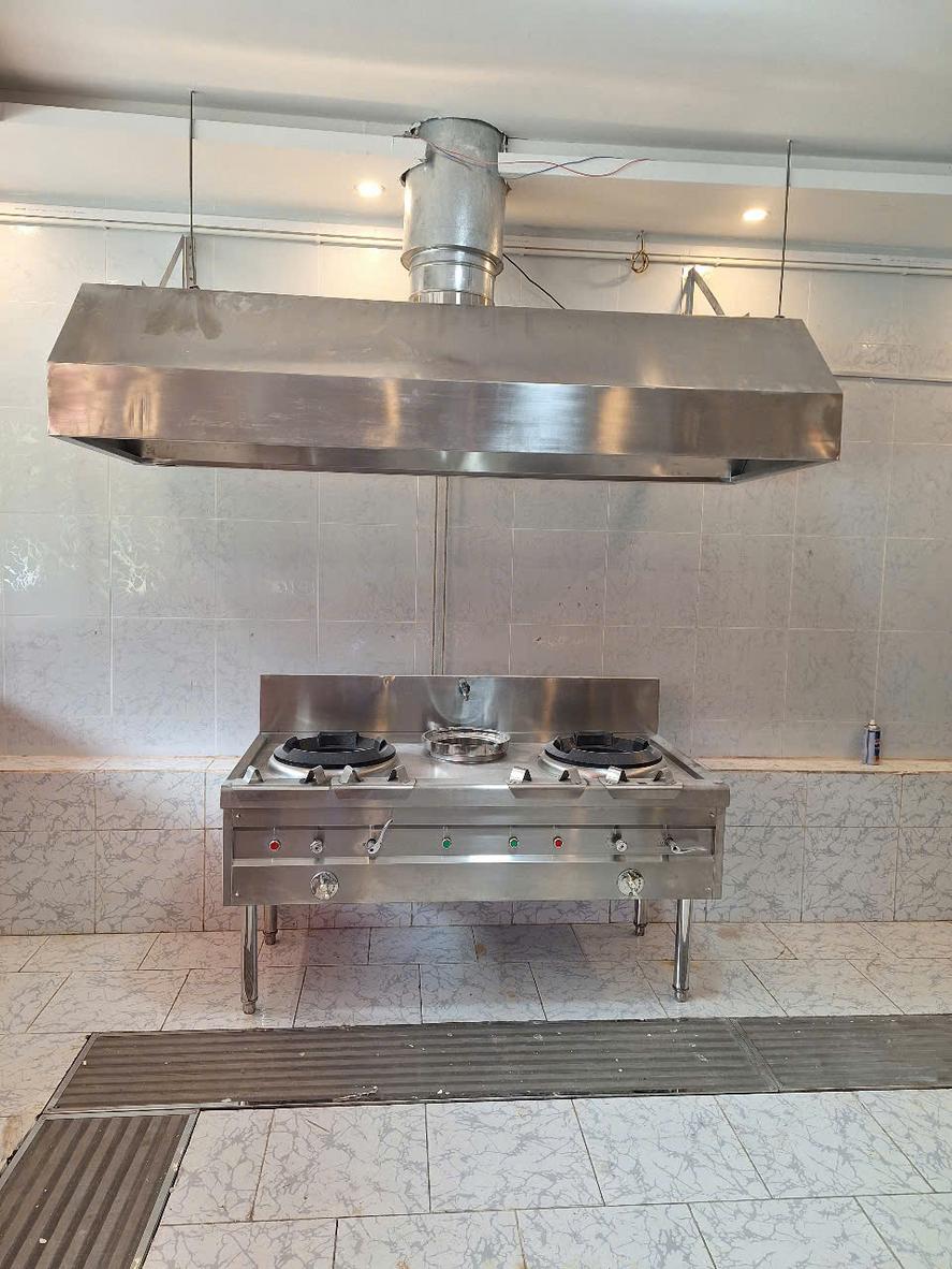 Sơ đồ bố trí các khu vực chức năng trong bếp công nghiệp sử dụng thiết bị inox chuyên dụng.