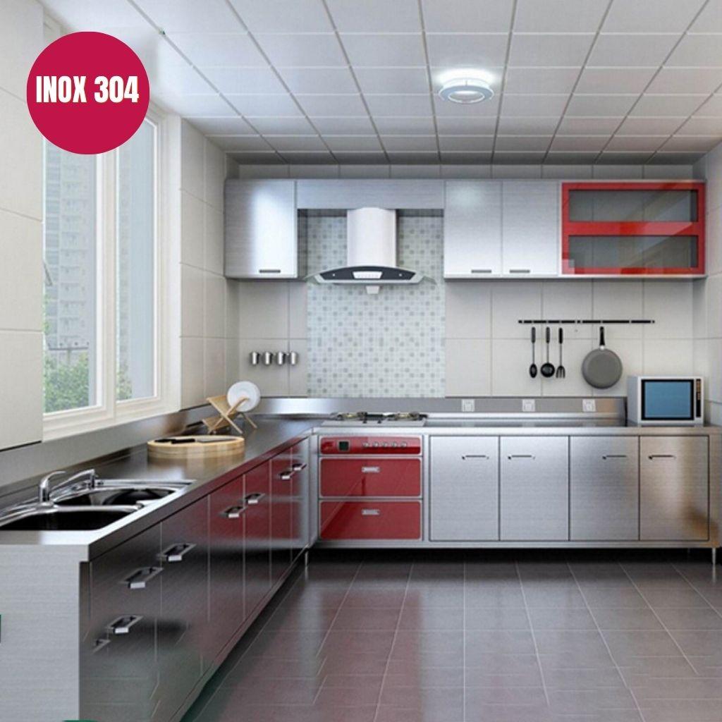 Biểu đồ so sánh khả năng chống ăn mòn và độ bền của Inox 304 so với Inox 201 và 430.