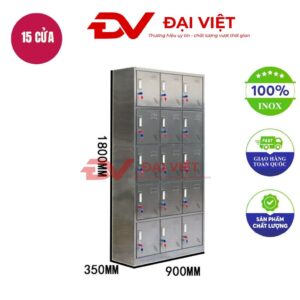 tủ hồ sơ inox 15 cửa 900x350x1800mm