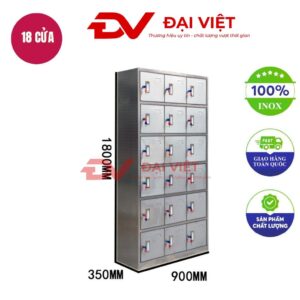 tủ hồ sơ inox 18 cửa 900x350x1800mm