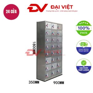 tủ hồ sơ inox 24 cửa 900x350x1800mm