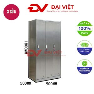 tủ hồ sơ inox 3 cửa 900x500x1800mm