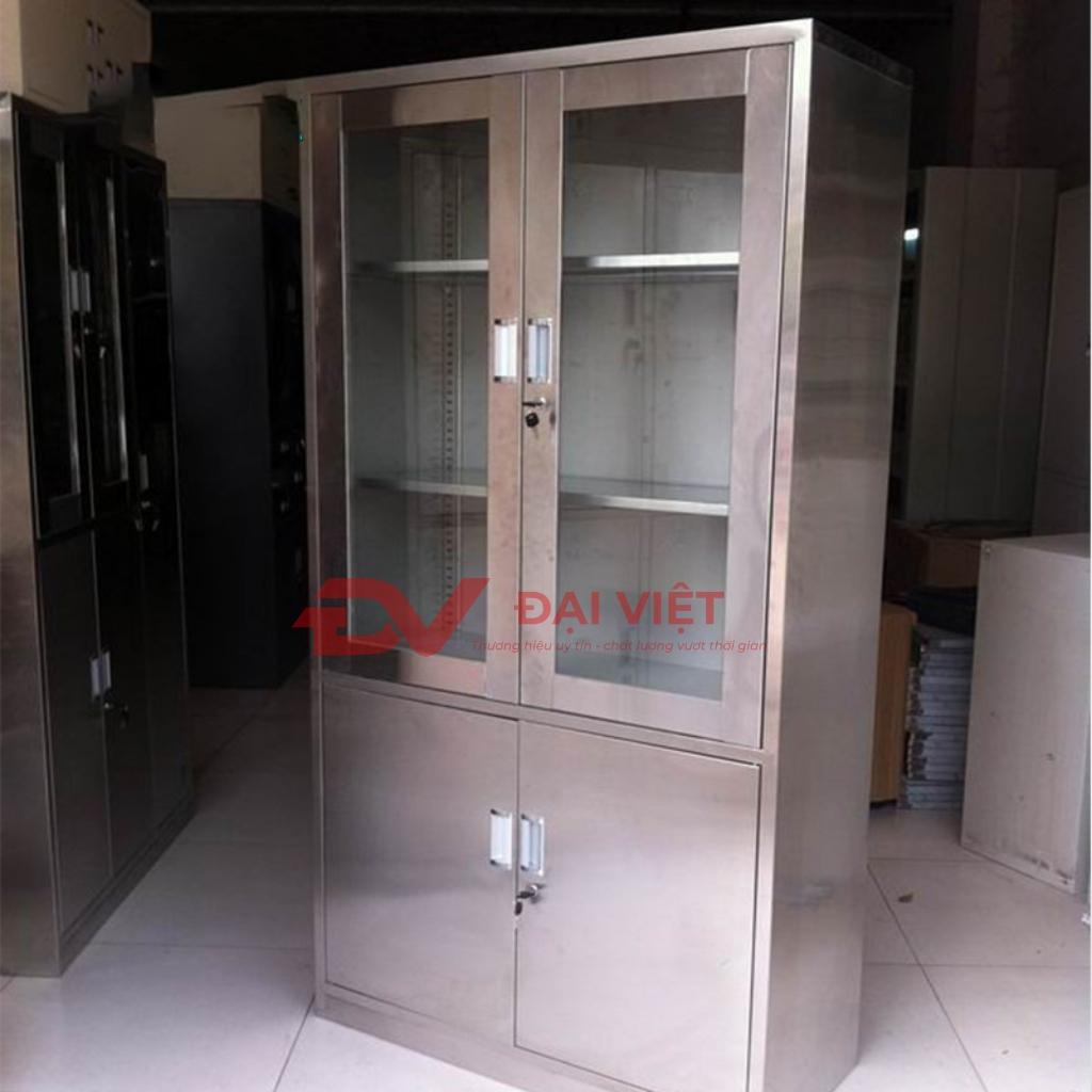 Hình ảnh tủ hồ sơ inox 4 cửa 850x500x1800mm