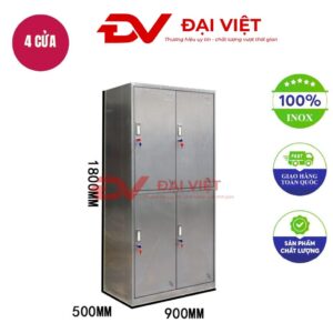 tủ hồ sơ inox 4 cửa 900x500x1800mm