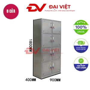 tủ hồ sơ inox 8 cửa 900x400x1800mm