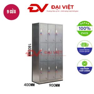 tủ hồ sơ inox 9 cửa 900x400x1800mm