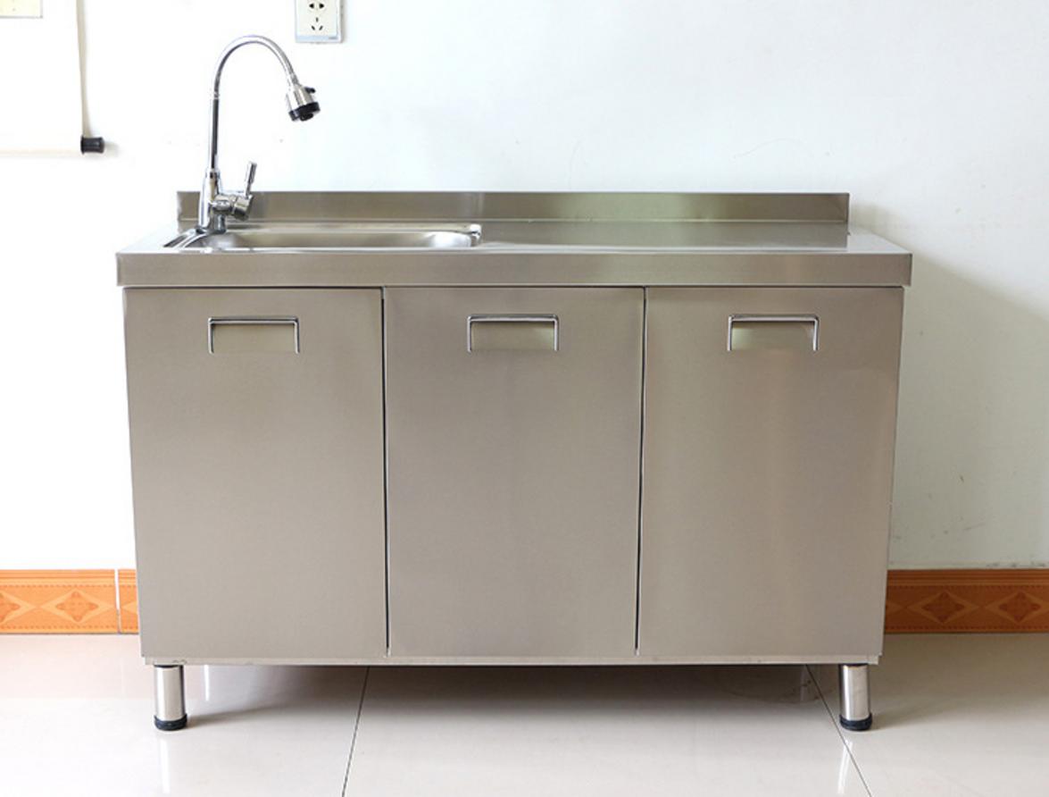 Hình ảnh Tủ inox có bồn rửa 1000x450x880mm - Cơ Khí Đại Việt