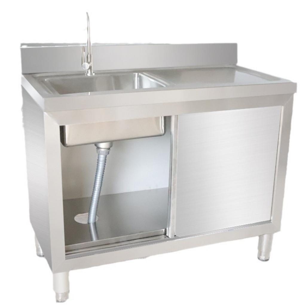 Hình ảnh Tủ inox cửa lùa 2 tầng cho nhà bếp