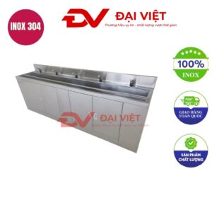 Tủ inox tích hợp 5 vòi rửa 1200x600x800mm
