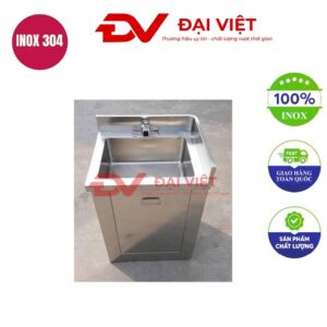 Tủ inox có bồn rửa 1000x450x880mm