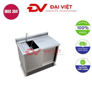 Tủ inox có bồn rửa 1000x600x800mm