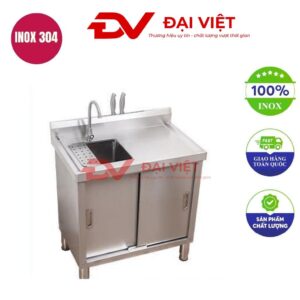 Tủ inox có bồn rửa 800x600x800mm