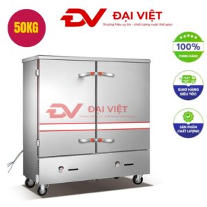 Tủ nấu cơm công nghiệp 50kg dùng gas và điện