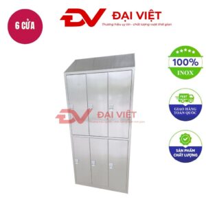 Tủ quần áo 6 cửa inox 304 mái dốc
