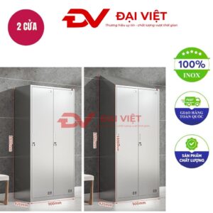 tủ quần áo inox 2 cửa mái xéo 1800x420x900mm