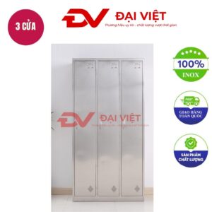 tủ quần áo inox 3 cửa 1800x420x900mm