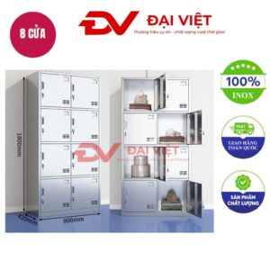 tủ quần áo inox 8 cửa 1800x420x900mm