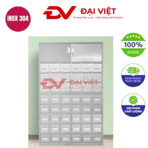 Tủ thuốc đông y inox 48 ngăn 2 cửa 1930x500x1200mm