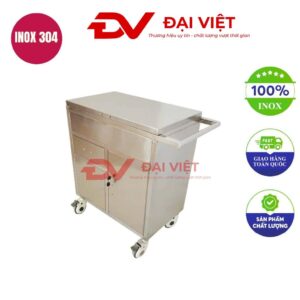 Tủ y tế inox 2 cửa 4 ngăn kéo