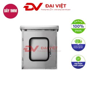 Vỏ tủ điện điều khiển inox ngoài trời 2 lớp cửa 300x400x250mm