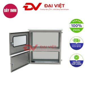 Vỏ tủ điện điều khiển inox ngoài trời 500x750x180mm